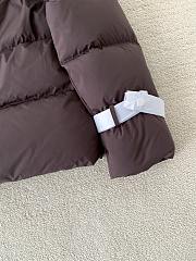 Okify Fendi Brown Wool Collar Ski Jacket Down Jacket Unisex - 6