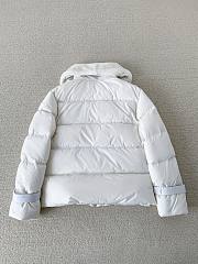 Okify Fendi White Wool Collar Ski Jacket Down Jacket Unisex - 5