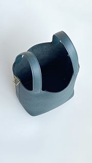 Okify Hermes Picotin Lock 18 In Blue 22x21x18cm - 3