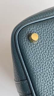Okify Hermes Picotin Lock 18 In Blue 22x21x18cm - 4