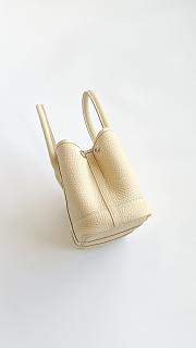 Okify Hermes Neo Garden Party Bag In Cream 23x16x10cm - 4