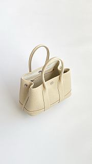 Okify Hermes Neo Garden Party Bag In Cream 23x16x10cm - 3