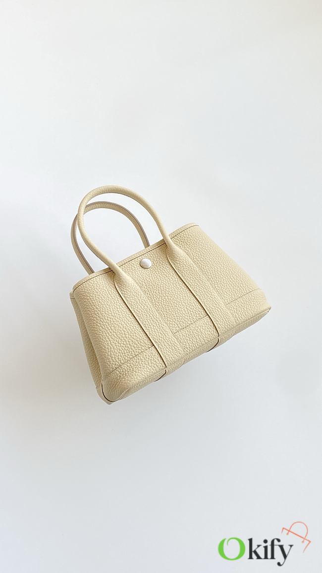 Okify Hermes Neo Garden Party Bag In Cream 23x16x10cm - 1
