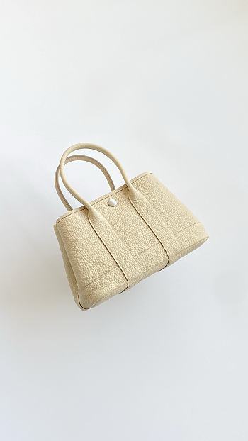 Okify Hermes Neo Garden Party Bag In Cream 23x16x10cm