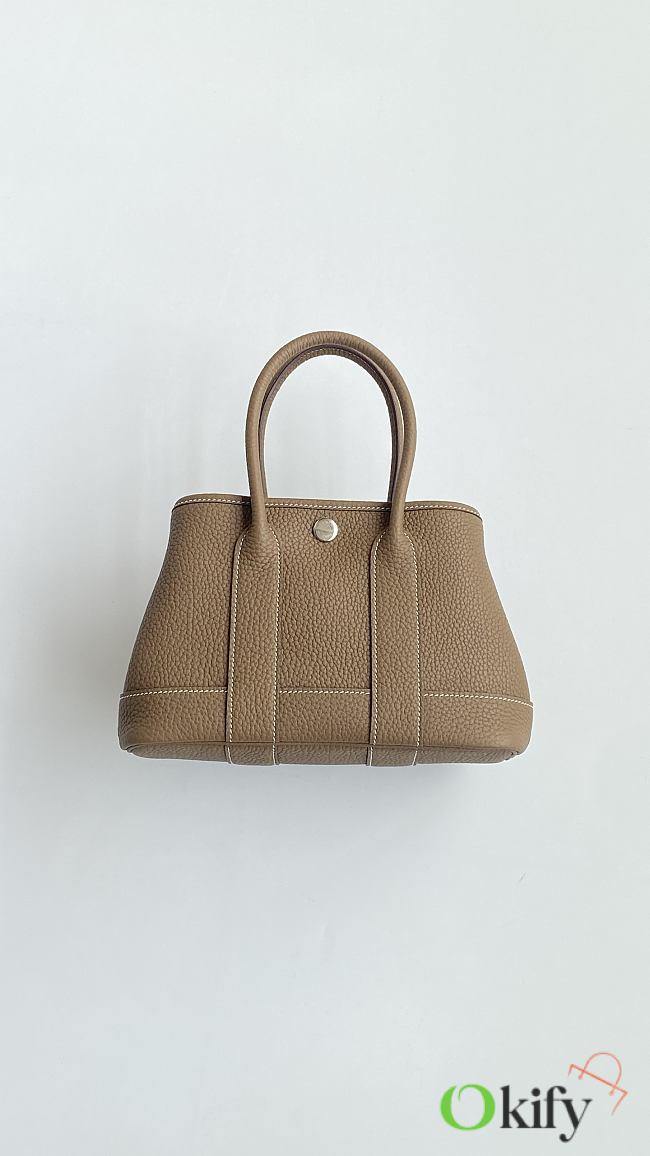 Okify Hermes Neo Garden Party Bag In Brown 23x16x10cm - 1