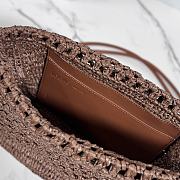 Okify Loewe Paula's Ibiza Ola Medium Bag In Brown Raffia 26x13x18cm - 5