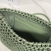 Okify Loewe Paula's Ibiza Ola Medium Bag In Green Raffia 26x13x18cm - 3