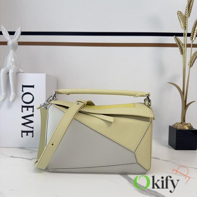 Okify Loewe Puzzle Edge Bag In Yellow And Gray 24x10.5x16.5cm - 1