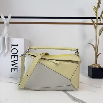 Okify Loewe Puzzle Edge Bag In Yellow And Gray 24x10.5x16.5cm