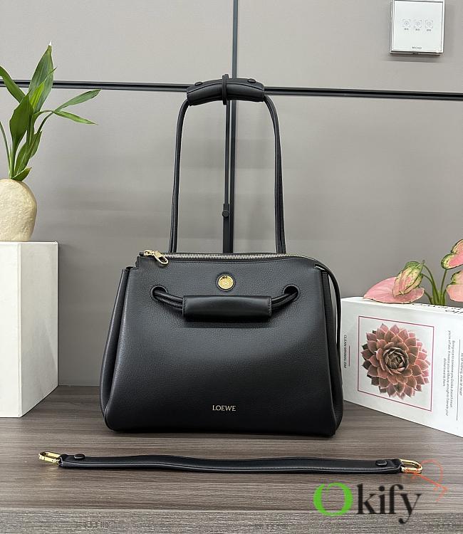 Okify Loewe Medium Madrid Bag In Black 28.5x11x23cm - 1