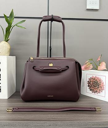 Okify Loewe Medium Madrid Bag In Dark Burgundy 28.5x11x23cm 