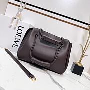 Okify Loewe Medium Madrid Bag In Dark Brown 28.5x11x23cm - 6