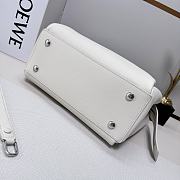Okify Loewe Medium Madrid Bag In White 28.5x11x23cm - 6