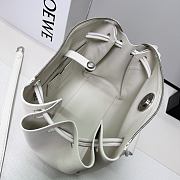 Okify Loewe Medium Madrid Bag In White 28.5x11x23cm - 5