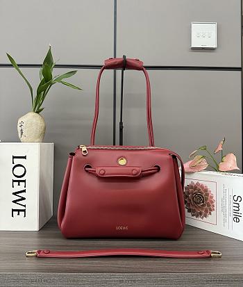 Okify Loewe Medium Madrid Bag In Red 28.5x11x23cm