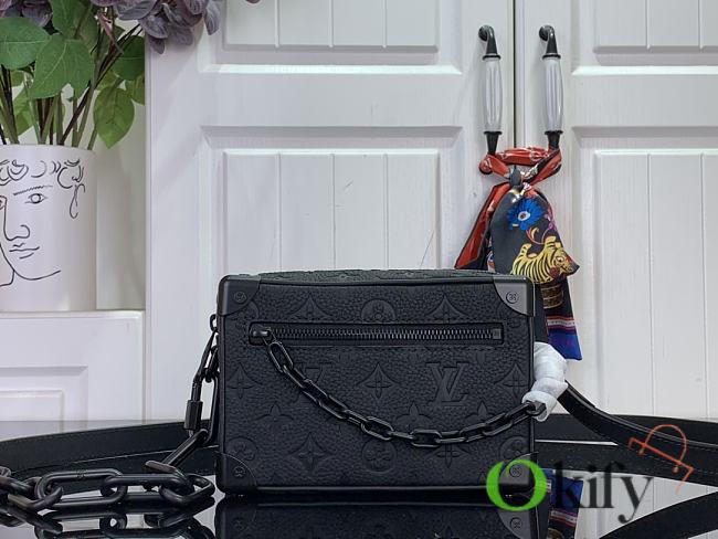 Okify Louis Vuitton Soft Trunk Bag In Black Taurillon M55702 18.5x13x8cm - 1