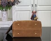 Okify Louis Vuitton Hobo MM Bag In Brown Suede M25516 35x31x18cm - 5