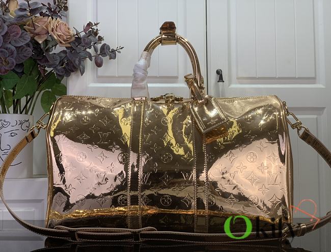 Okify Louis Vuitton Keepall Bandoulière 45 Bag In Rose Gold M26463 45x27x20cm - 1