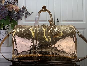 Okify Louis Vuitton Keepall Bandoulière 45 Bag In Rose Gold M26463 45x27x20cm