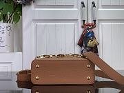 Okify Louis Vuitton Capucine Bag In Brown With Floral Chain M14381 21x14x8cm - 5