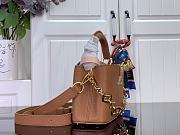 Okify Louis Vuitton Capucine Bag In Brown With Floral Chain M14381 21x14x8cm - 6