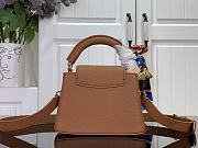 Okify Louis Vuitton Capucine Bag In Brown With Floral Chain M14381 21x14x8cm - 3