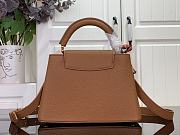 Okify Louis Vuitton Capucine Bag In Brown With Floral Chain M14381 27x17.3x9cm - 4