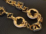 Okify Louis Vuitton Capucine Bag In Black With Floral Chain M14381 27x17.3x9cm - 6