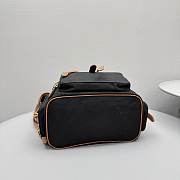 Okify MiuMiu Black And Brown Canvas Backpack 29x29x18cm - 3