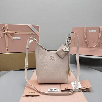 Okify MiuMiu Small Bucket Bag In Light Pink 22x16x8cm