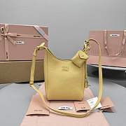 Okify MiuMiu Small Bucket Bag In Yellow 22x16x8cm - 1