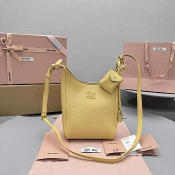 Okify MiuMiu Small Bucket Bag In Yellow 22x16x8cm