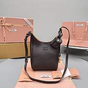 Okify MiuMiu Small Bucket Bag In Dark Brown 22x16x8cm - 1