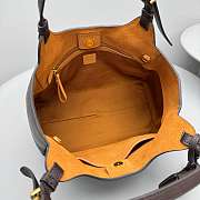 Okify MiuMiu Leather Handbag In Dark Brown 26x17x13cm - 6