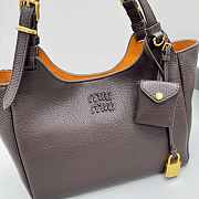 Okify MiuMiu Leather Handbag In Dark Brown 26x17x13cm - 3