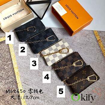 Okify Louis Vuitton Small Brown Monogram Purse 12x7cm