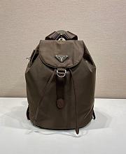 Okify Prada Small Brown Backpack 1BZ0197 35x25x15cm  - 1