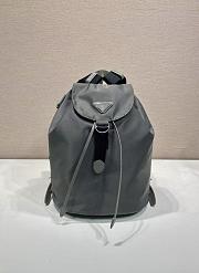 Okify Prada Small Gray Backpack 1BZ0197 35x25x15cm  - 1
