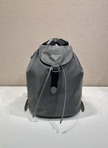 Okify Prada Small Gray Backpack 1BZ0197 35x25x15cm 