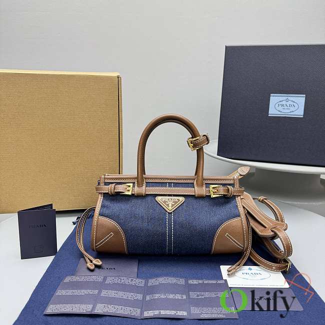 Okify Prada Bonnie Denim Bag 24x13x8.5cm - 1