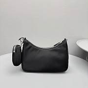 Okify Prada Hobo Bag In Black With Small Purse 22x12x6cm - 6