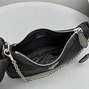 Okify Prada Hobo Bag In Black With Small Purse 22x12x6cm - 5