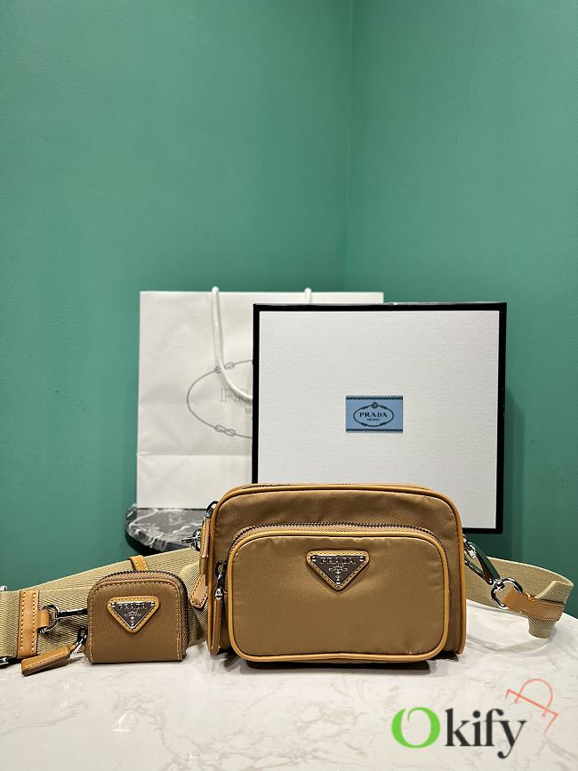 Okify Prada Saffiano Shoulder Bag In Brown 2VH172 18x11.5x5cm - 1