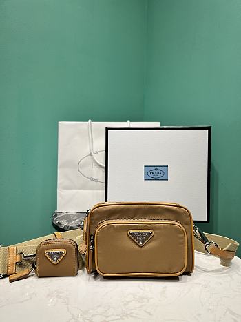 Okify Prada Saffiano Shoulder Bag In Brown 2VH172 18x11.5x5cm