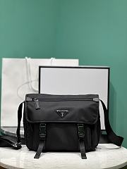 Okify Prada Re-Nylon Shoulder Bag In Black 1BD953 27x20.5x12cm - 1
