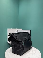 Okify Prada Re-Nylon And Saffiano Leather Shoulder Bag In Black 2VD052 30x27.5x14.5cm - 6