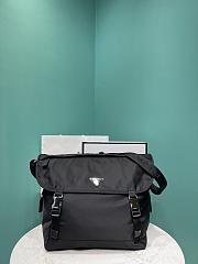 Okify Prada Re-Nylon And Saffiano Leather Shoulder Bag In Black 2VD052 30x27.5x14.5cm - 1