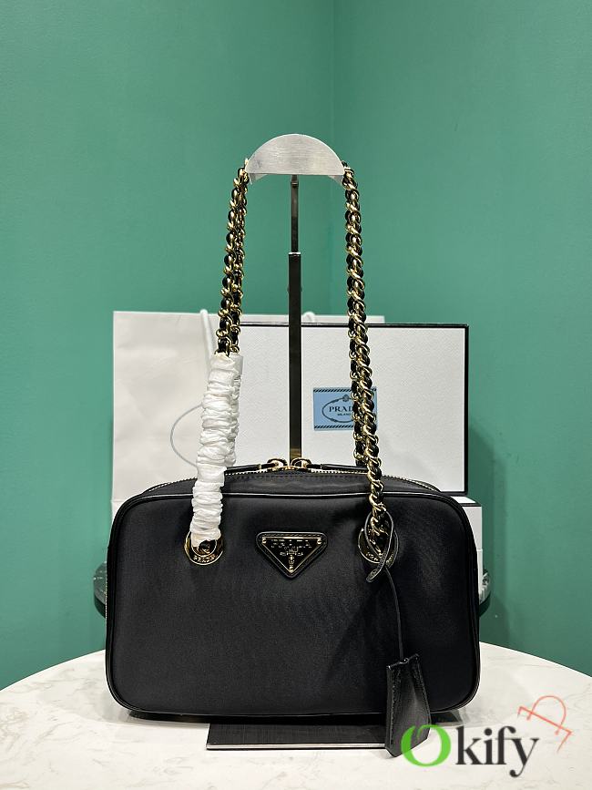 Okify Prada Vintage Nylon Bag In Black 1BB121 25x15x7.5cm - 1