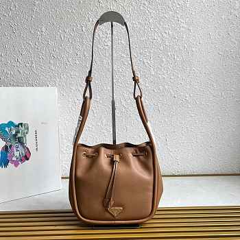 Okify Prada Bucket Bag In Brown 1BE087 22x21x10.5cm