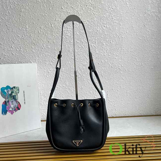 Okify Prada Bucket Bag In Black 1BE087 22x21x10.5cm - 1